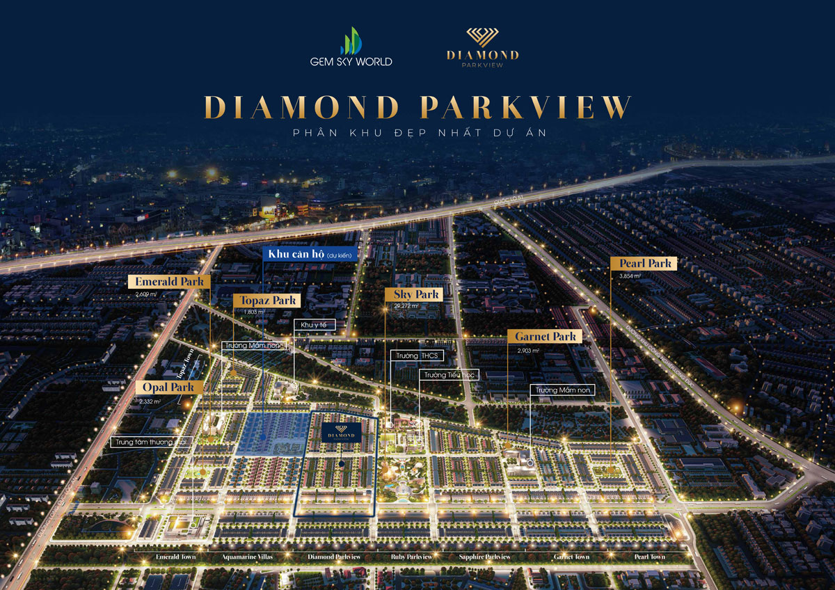 Công bố nhà phố Diamond Parkview, phân khu đẹp nhất Gem Sky World